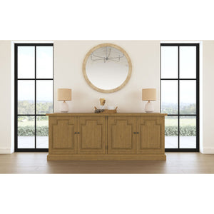 English Elm Allende Pine Sideboard with Four Raised Panel Doors for Farmhouse Dining Rooms B062P441297