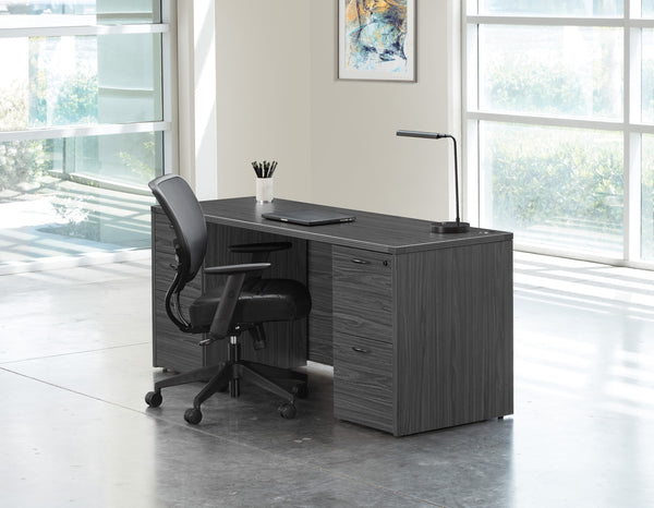OSP Home Furnishings Napa Kneespace Credenza Modern Executive Office Storage with Adjustable Shelves and Clean Lines NAPSGW-TYP5