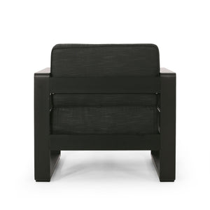 English Elm Christopher Knight Home® - MAYA Modern BAY MP1 Club Chair Dark Gray Aluminum Frame Weather-Resistant Patio Accent Seating 33.5"L 69967.00
