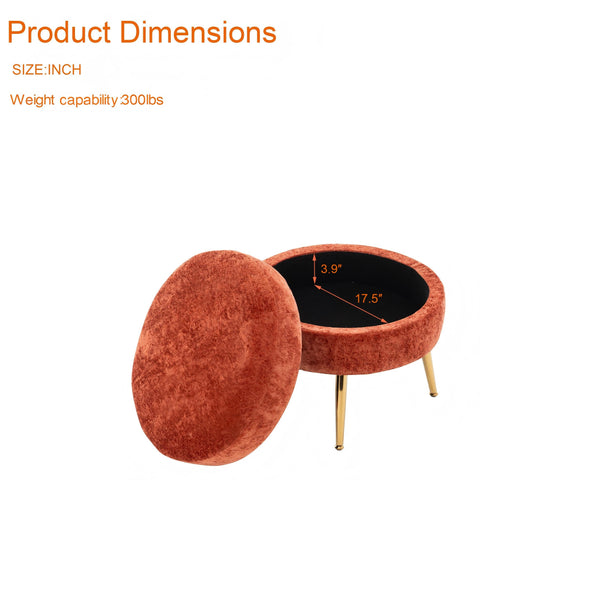 English Elm 58'' Chenille Chaise Lounge with Footstool Pocket Spring Comfort for Bedroom Living Room Red W2363S00088