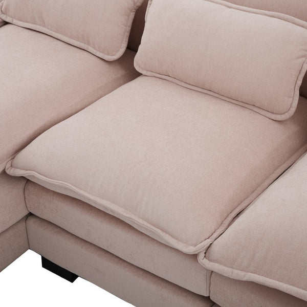 English Elm United We Win U-Shaped Modular Cloud Couch, 110" Chenille Sectional With Memory Foam & Storage W1568S00236-GIGA