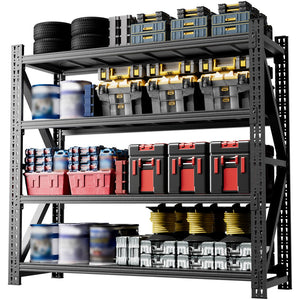 English Elm Heavy Gauge Steel Garage Shelving Unit 6000lb Capacity Adjustable Industrial Storage T2398S00003