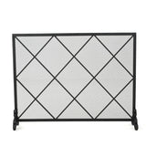 Christopher Knight Home® - Noble House - Howell Single Panel Black Iron Fire Screen