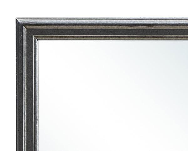English Elm Lorana Contemporary Metallic Black Mirror - Stylish, Low-Distortion Glass, Perfect For Any Space B078108360