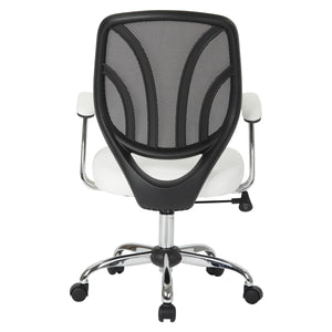 OSP Home Furnishings Screen Back Chair White