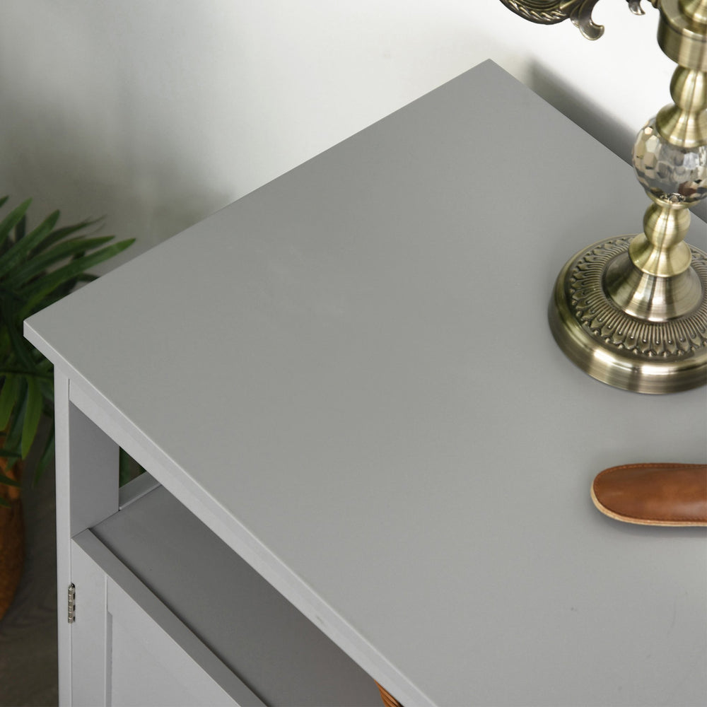 English Elm Homcom Modern Sideboard Buffet Cabinet: Stylish Grey Storage For Kitchen, Dining, Or Coffee Bar W2225P217395