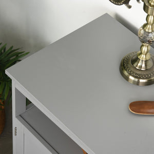 English Elm Homcom Modern Sideboard Buffet Cabinet: Stylish Grey Storage For Kitchen, Dining, Or Coffee Bar W2225P217395