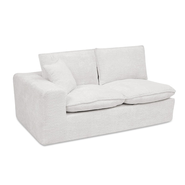 English Elm 107'' Boucle L-shaped Sectional with Reversible Chaise Deep Foam Seat Living Room Beige W1413S00162