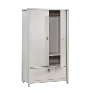 English Elm Armoire, Sleek White Finish With Ample Storage – Perfect For Narrow Spaces In Entryways & Guest Rooms B356P402692