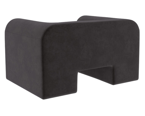 Sunpan IONIC Armchair - Luxurious MEG Ash Fabric, Sculptural Design, Cozy Comfort for Modern Living Spaces 110864