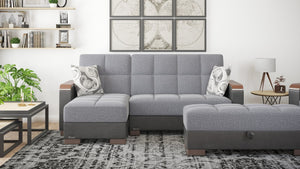 English Elm Primenest Zenaero Convertible Chaise Lounge With Storage – Stylish Chenille Upholstered Comfort! B030P303550-GIGA