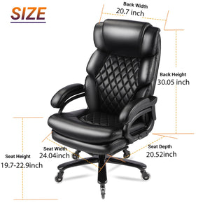 English Elm 500lbs Capacity Executive Office Chair Wide Spring Seat Ergonomic Support Heavy Duty W5201P418157