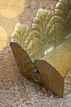 English Elm Set of 3 Zinc Planters with Aged Golden Patina for Rustic Farmhouse Indoor Decor W2078P499528