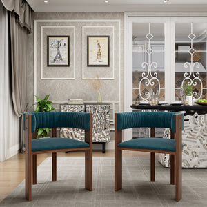 English Elm Unique Bentwood Sculptural Dining Chair Set with Cushioned Seat for Kitchen Use T3609P482845