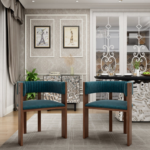 English Elm Unique Bentwood Sculptural Dining Chair Set with Cushioned Seat for Kitchen Use T3609P482845