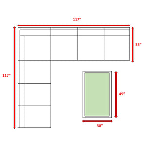 English Elm Fully Assembled 6-Piece Wicker Patio Seating Set With Cushions For Stylish Outdoor Lounging B120S00260