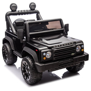 English Elm Licensed Land Rover Defender Ride on Car 24v Dual Motor with Parental Remote Black W1578P339065