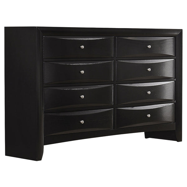 English Elm Roxbury Mid-century California King Bedroom Set with Walnut Veneer and Tufted Headboard B062S00784