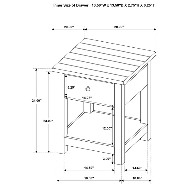 English Elm Fletcher Gloss White Lacquer Coffee and End Table Set for Modern Living Rooms B062S01643