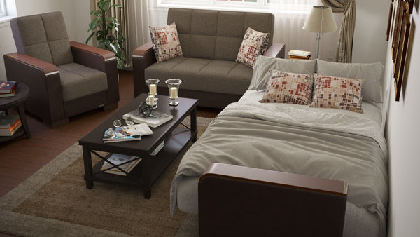 English Elm Primenest Zenaero X Convertible Loveseat With Storage – Stylish, Compact, And Comfortable For Small Spaces B030P281776-GIGA