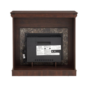 English Elm Electric Fireplace Mantel Surround with 23 Inch Insert Remote Raised Panel Wood Finish Cherry W2275S00044