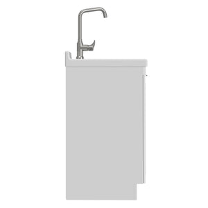 English Elm Murphy Beadboard Laundry Sink Cabinet with Deep Abs Basin and Chrome Faucet Included B136P427217