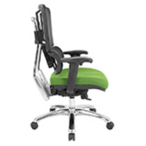 OSP Home Furnishings Vertical Mesh Back Ergonomic Manager Office Chair with Lumbar Support and Adjustable Arms Green 99662C-6