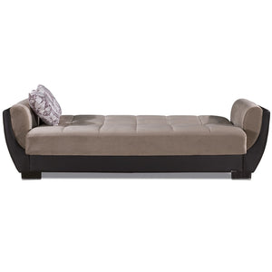 English Elm Primenest Skyhaven Convertible Sofabed With Storage - Stylish Brown Microfiber For Small Spaces B030P286501-GIGA