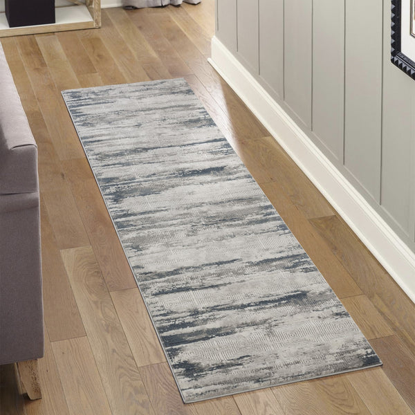 English Elm Geometrix Gray Area Rug - 2 Ft. 7 In. X 9 Ft. 10 In. - Modern, Durable, Easy-Care For High-Traffic Spaces B186P316839