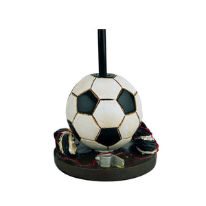 English Elm 15" Tall Soccer-Themed Accent Table Lamp For Kids - Playful Polyresin Design With Warm Glow B072116097