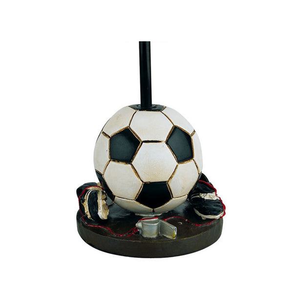 English Elm 15" Tall Soccer-Themed Accent Table Lamp For Kids - Playful Polyresin Design With Warm Glow B072116097