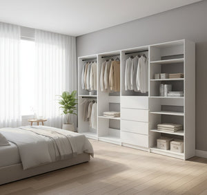 English Elm Prosper Elegant Freestanding Walk-In Wood Closet System - Versatile Storage & Stylish Design For Modern Homes B040S00136-GIGA