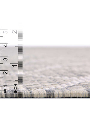 Unique Loom Outdoor Trellis Gitter Machine Made Trellis Rug Light Gray, Ivory 10' 0" x 10' 0"