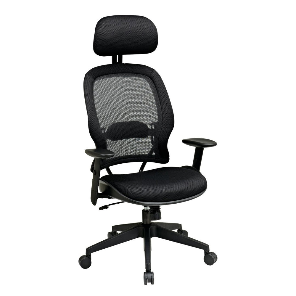 OSP Home Furnishings Professional Airgrid Ergonomic Office Chair with Lumbar Support and Breathable Mesh Back 55403