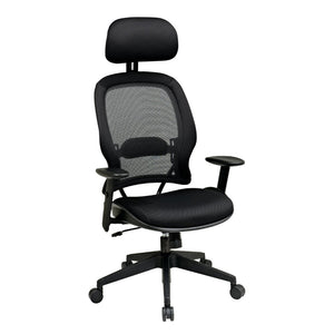 OSP Home Furnishings Professional Airgrid Ergonomic Office Chair with Lumbar Support and Breathable Mesh Back 55403
