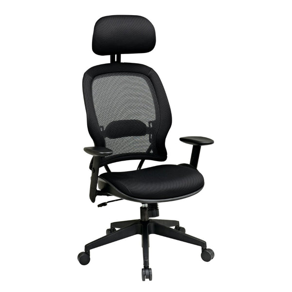 OSP Home Furnishings Professional Airgrid Ergonomic Office Chair with Lumbar Support and Breathable Mesh Back 55403