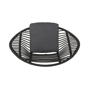 English Elm Christopher Knight Home® - SAN ANTONIO CHAIR Grey Woven Polyethylene Rattan Set of 2 with Water-Resistant Cushions & Steel Frame Modern Design 65039.00GRY