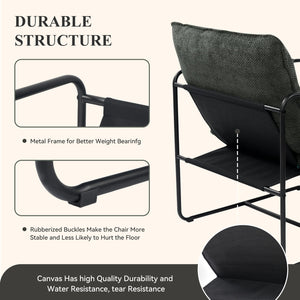 English Elm Accent Chair Mid-Century Rattan Arms Set of 2 with Rubber Wood Legs, Plush Fabric Seat, Cozy Lounge Dark Gray T3950P397483