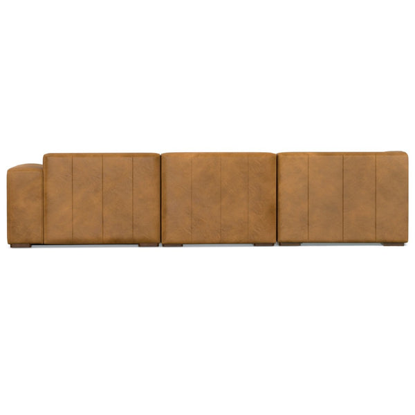 English Elm Rex Left Sectional Sofa & Ottoman Set - Handcrafted Leather Comfort For Modern Living Spaces B136P199264-GIGA