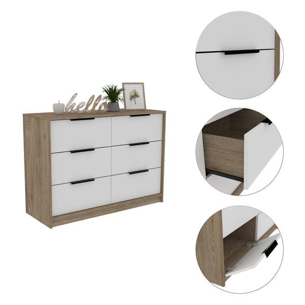 English Elm Marion Multicolor Slide And Pull Dresser - Compact Stylish Storage Solution With Four Drawers B128S00103