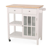 Christopher Knight Home® - Noble House - Byway Contemporary Kitchen Cart with Wheels