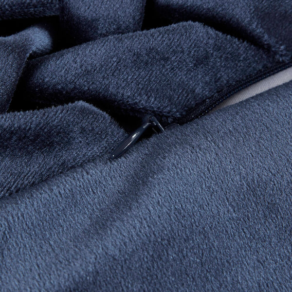 English Elm 1 Plush 26x26" Euro Sham Navy Velvet Decorative Throw Pillow Cover Luxurious Soft Texture B035P366515