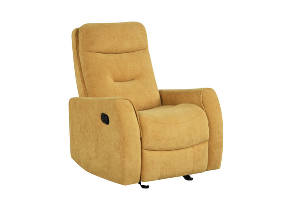 English Elm Paterson Microsuede Velvet Rocker Recliner Plush Swivel Chair for Living Room Yellow B078P497897