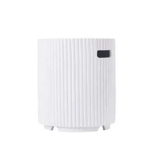 English Elm 17x19.9 Mgo Concrete Propane Tank Cover Outdoor Side Table with Metal Base White N772P409042W