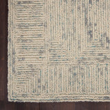 Nourison Vail VAI04 Handmade Tufted No Border Indoor Only Modern  Rug Ivory Grey Teal, Ivory Grey Teal 100% Wool 99446794734