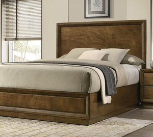 English Elm Walnut Transitional Twin Bed 3-Piece Set With 2 Nightstands - Stylish Bedroom Furniture Ensemble B2741S00219-GIGA