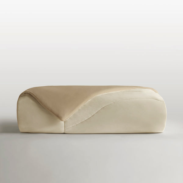 English Elm 1-piece Reversible Tencel Fill Comforter with Sculptural Weave for Full Queen Beds Linen B035P408279