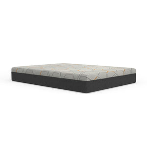 English Elm 12" Copper Gel Memory Foam King Mattress with Cooling Air Grid Base and Split Head B180P172065