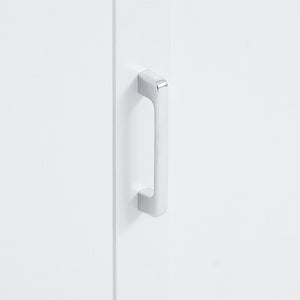 English Elm Tall Bathroom Storage Cabinet - Freestanding Mdf Organizer With Adjustable Shelves & Modern White Finish N725P241834K-GIGA