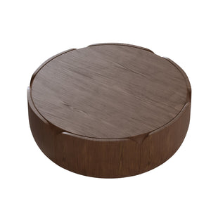 English Elm 35.43" Square Mgo Cement Coffee Table Weatherproof Indoor Outdoor Low Profile Modern Brown W757P387416